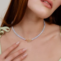 Seastone Charm Necklace Gold