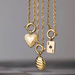 Serenity Singapore Chain Necklace Set Gold