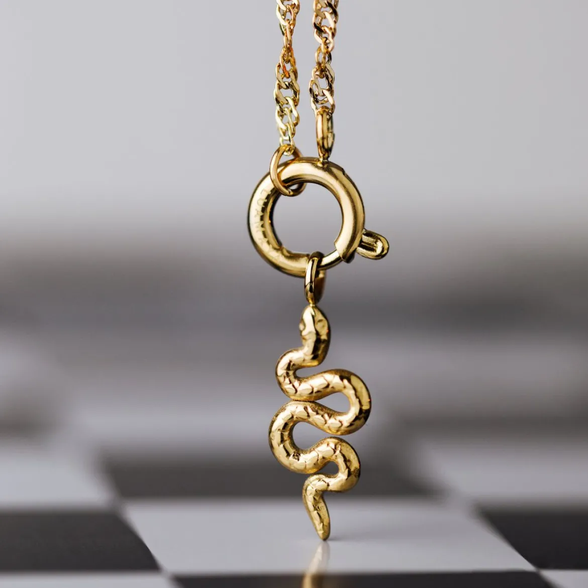 Serpent Singapore Chain Necklace Set Silber