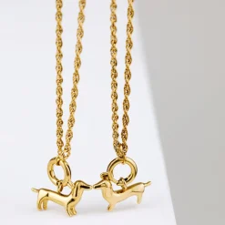 Shorty Rope Chain Necklace Set Roségold