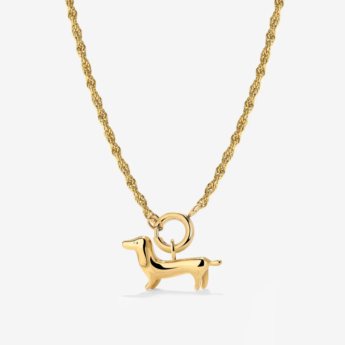 Shorty Rope Chain Necklace Set Gold