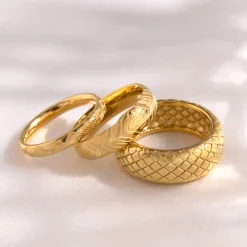 Snake Skin Ring Silber