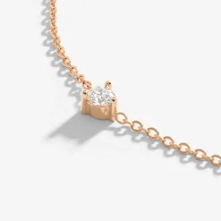Solitaire Stone Choker Roségold