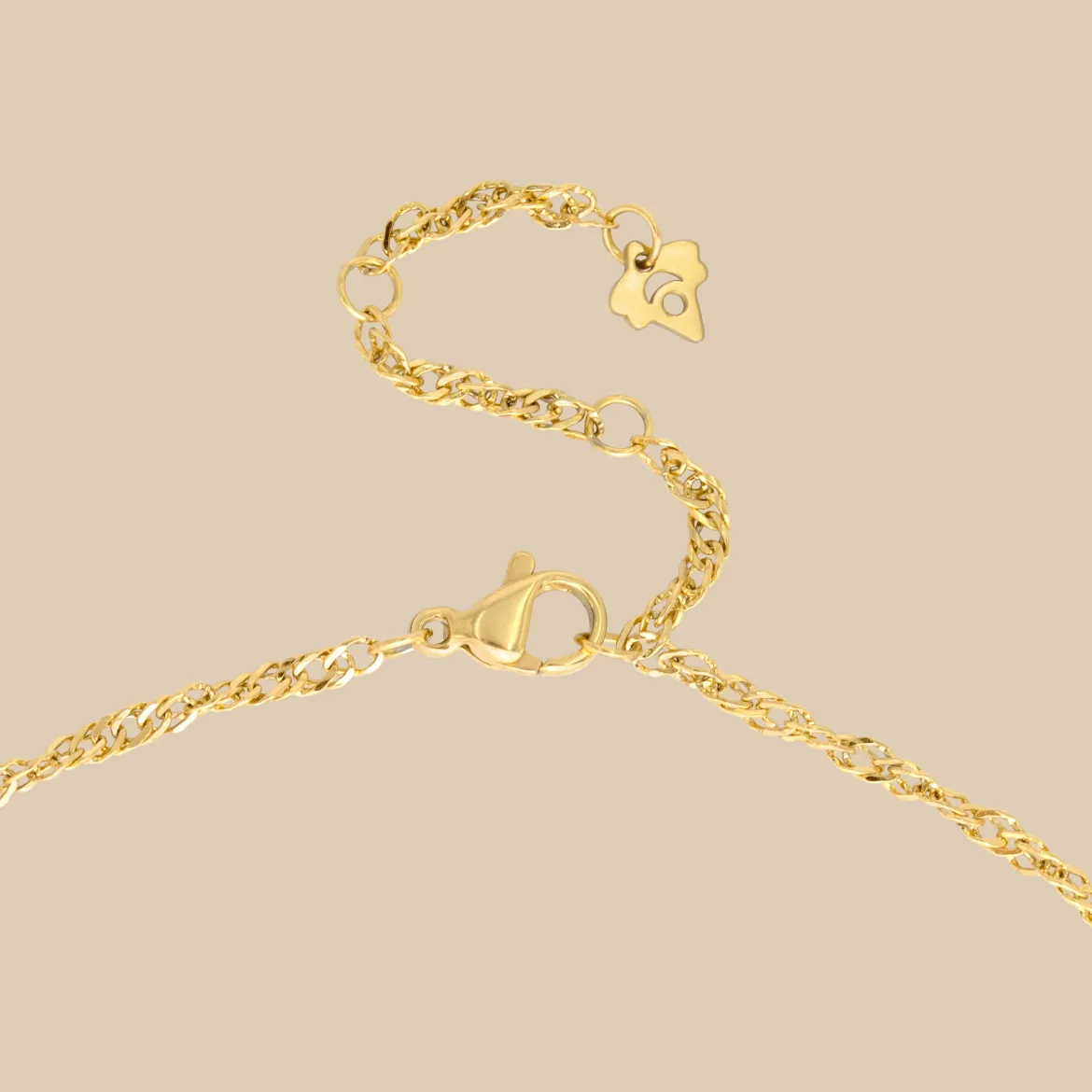 Sparkling Donut Necklace Gold