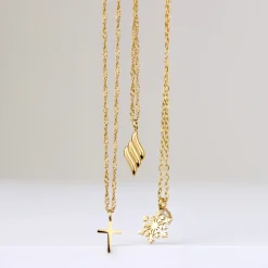Sparkling Snowflake Necklace Silber