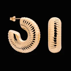 Spiral of Love Hoop Studs Large Roségold