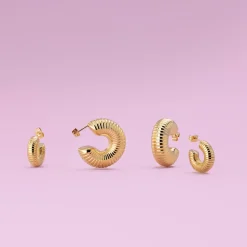 Spiral of Love Hoop Studs Small Roségold