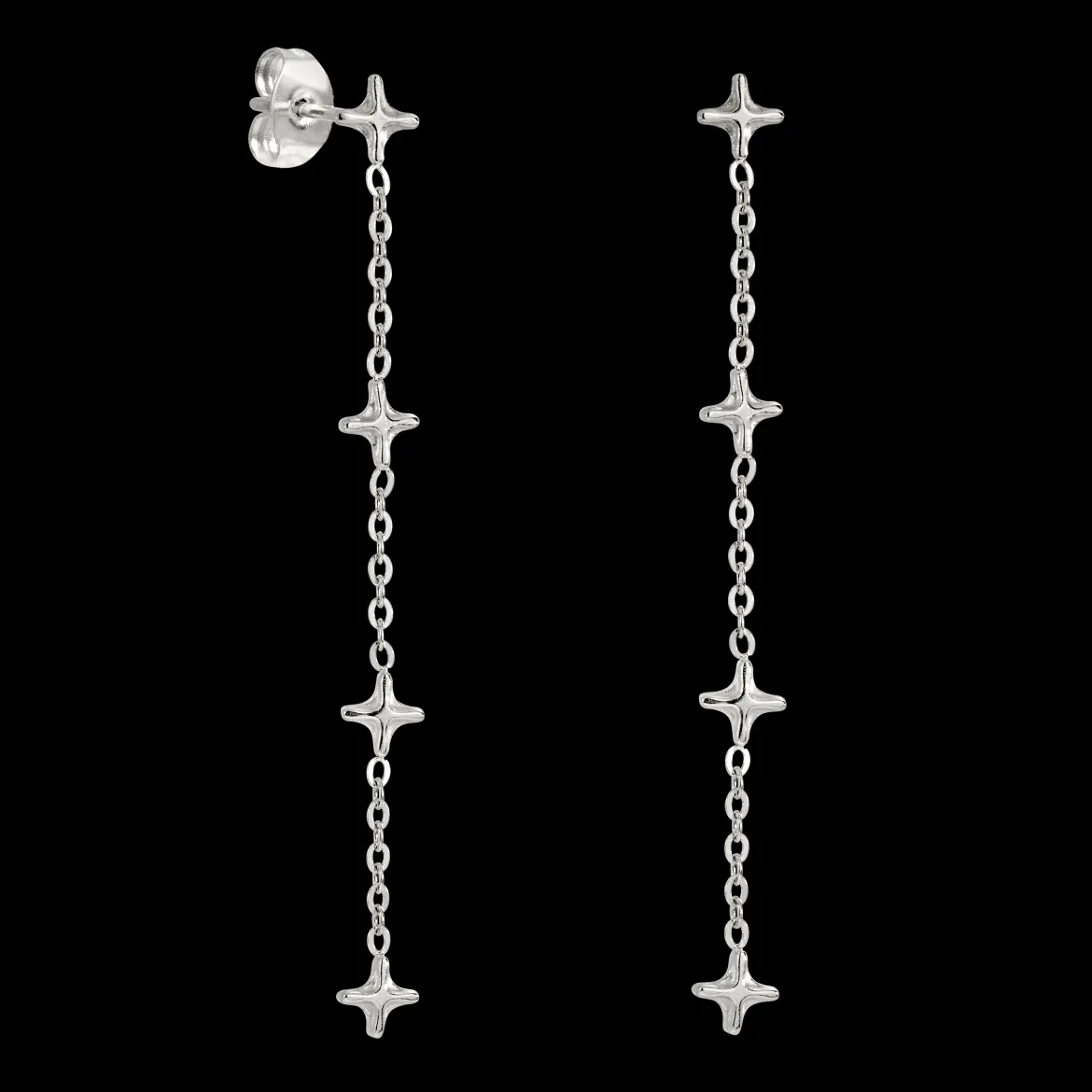 Starburst Studs Silber