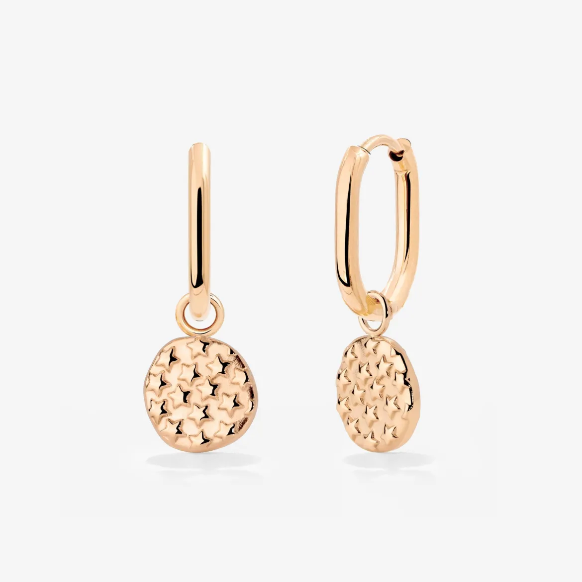 Starry Skies Oval Hoop Set Baby Roségold