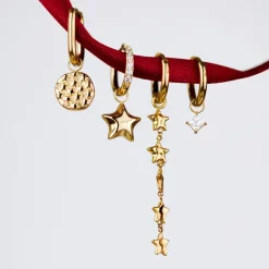 Starry Skies Oval Hoop Set Baby Roségold