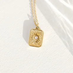 Sun Relic Necklace Roségold
