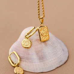 Sun Seeker Oval Hoop Set Baby Gold