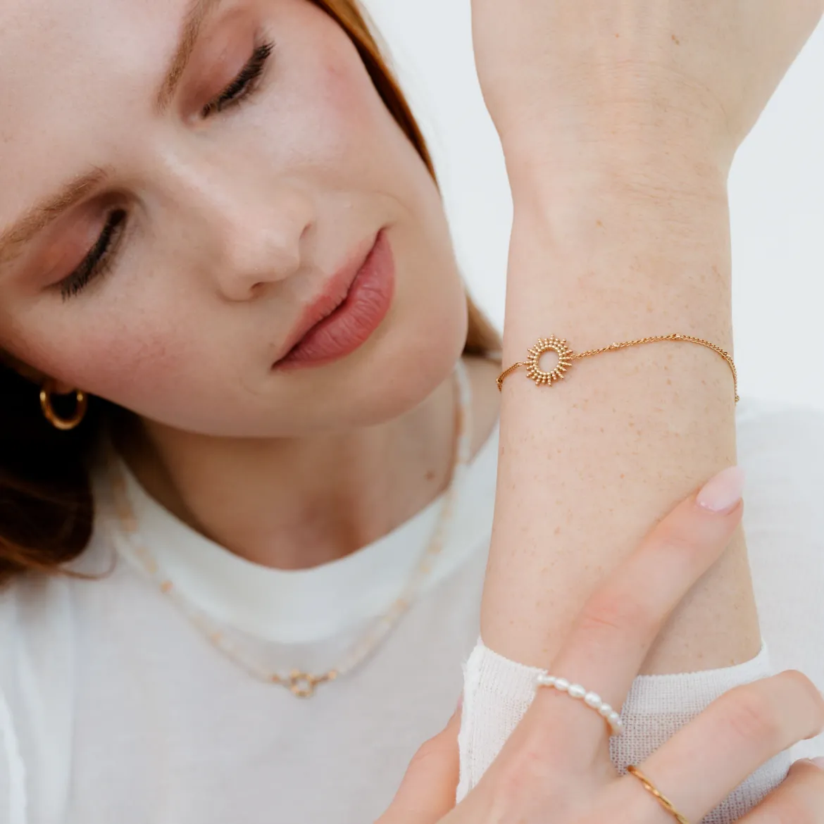 Sunny Beads Bracelet Roségold