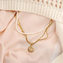 Sunny Swirl Necklace Gold