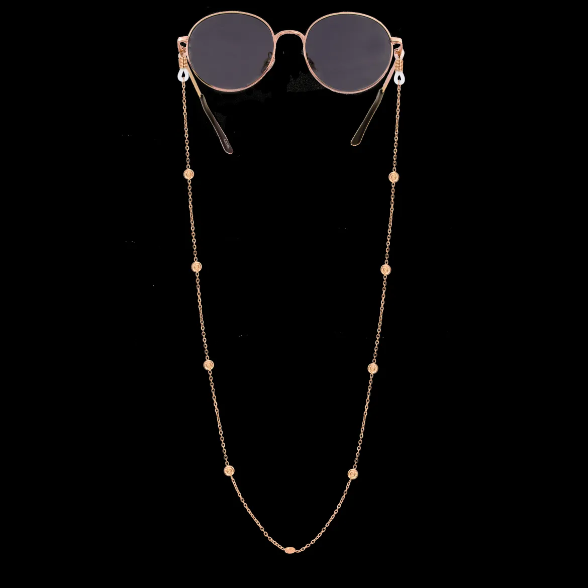 Swirl'n Sunglasses Chain Roségold