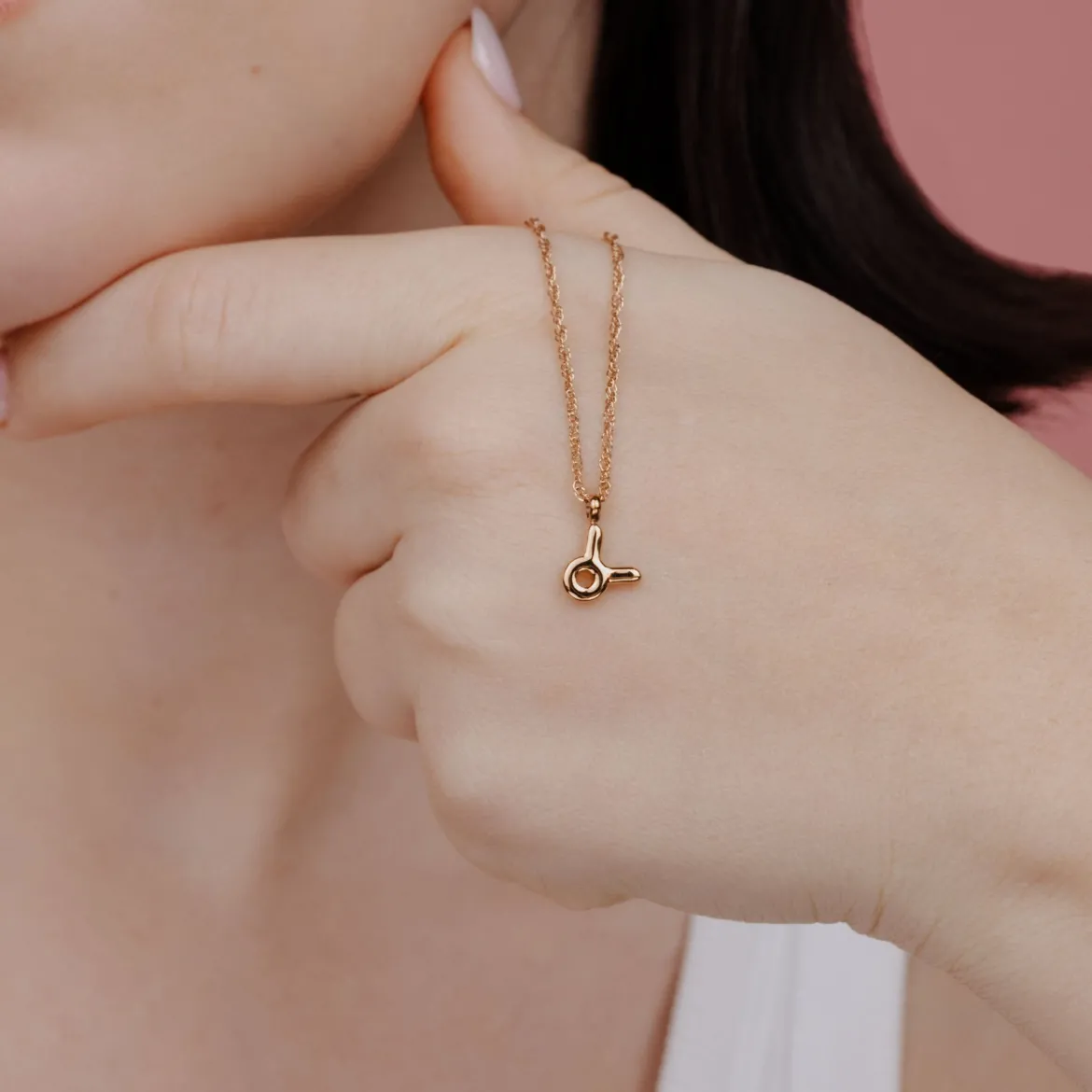 Taurus Bubble Necklace Roségold