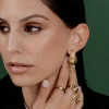 Textured Droplet Studs Large Gold