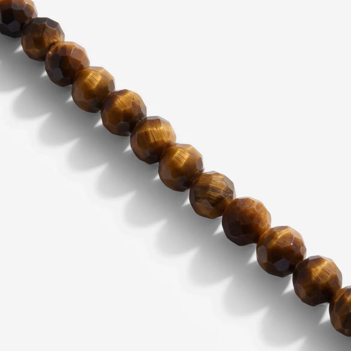 Tiger's Eye Bead Necklace Gold