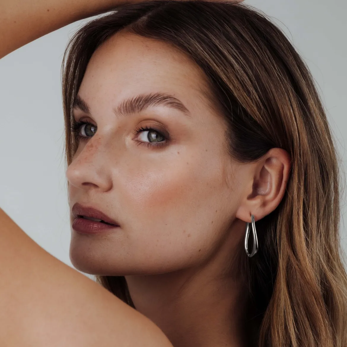 Timeless Oval Hoops Silber