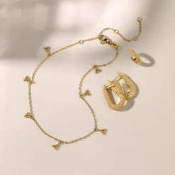 Tiny Beads Anklet Gold
