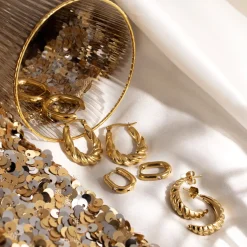 Towel Twist Hoops Roségold
