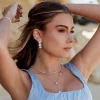 Triple Fan Studs Silber