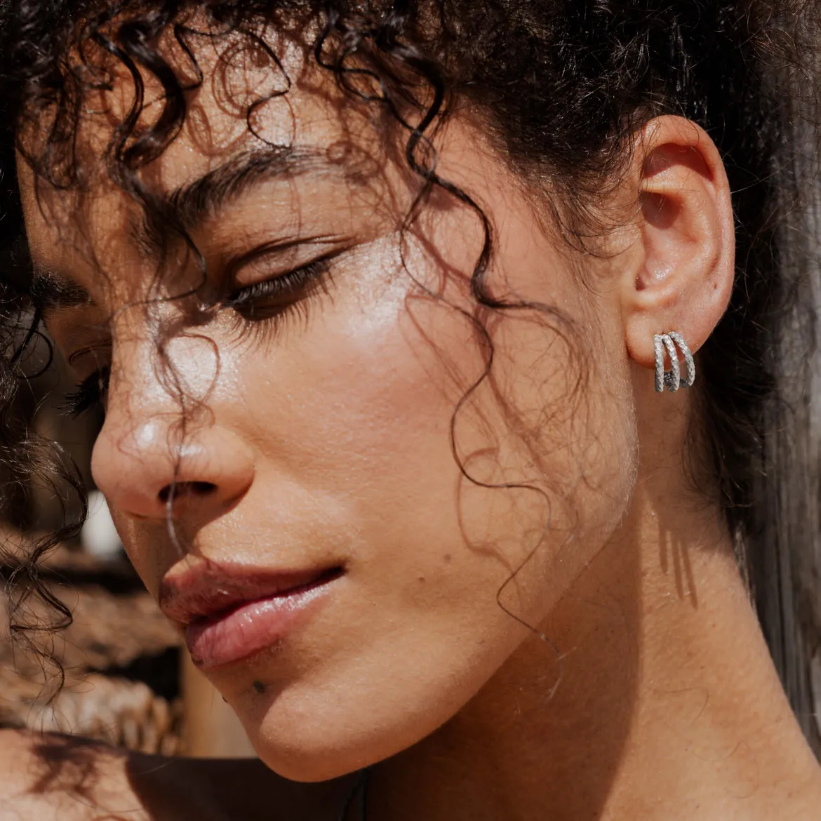 Triple Trouble Studs Silber
