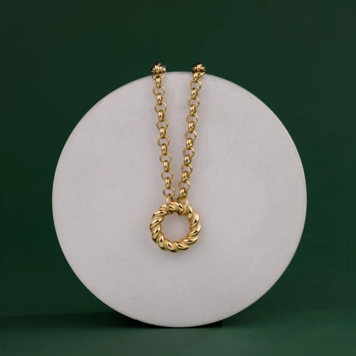 Twisted Donut Necklace Gold