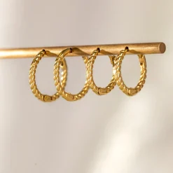 Twisted Hoop Bundle Small Roségold