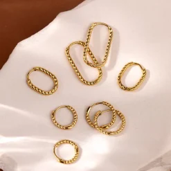 Twisted Hoop Bundle Small Roségold