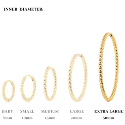 Twisted Hoops Extra Large Silber