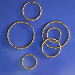 Twisted Hoops Large Gold