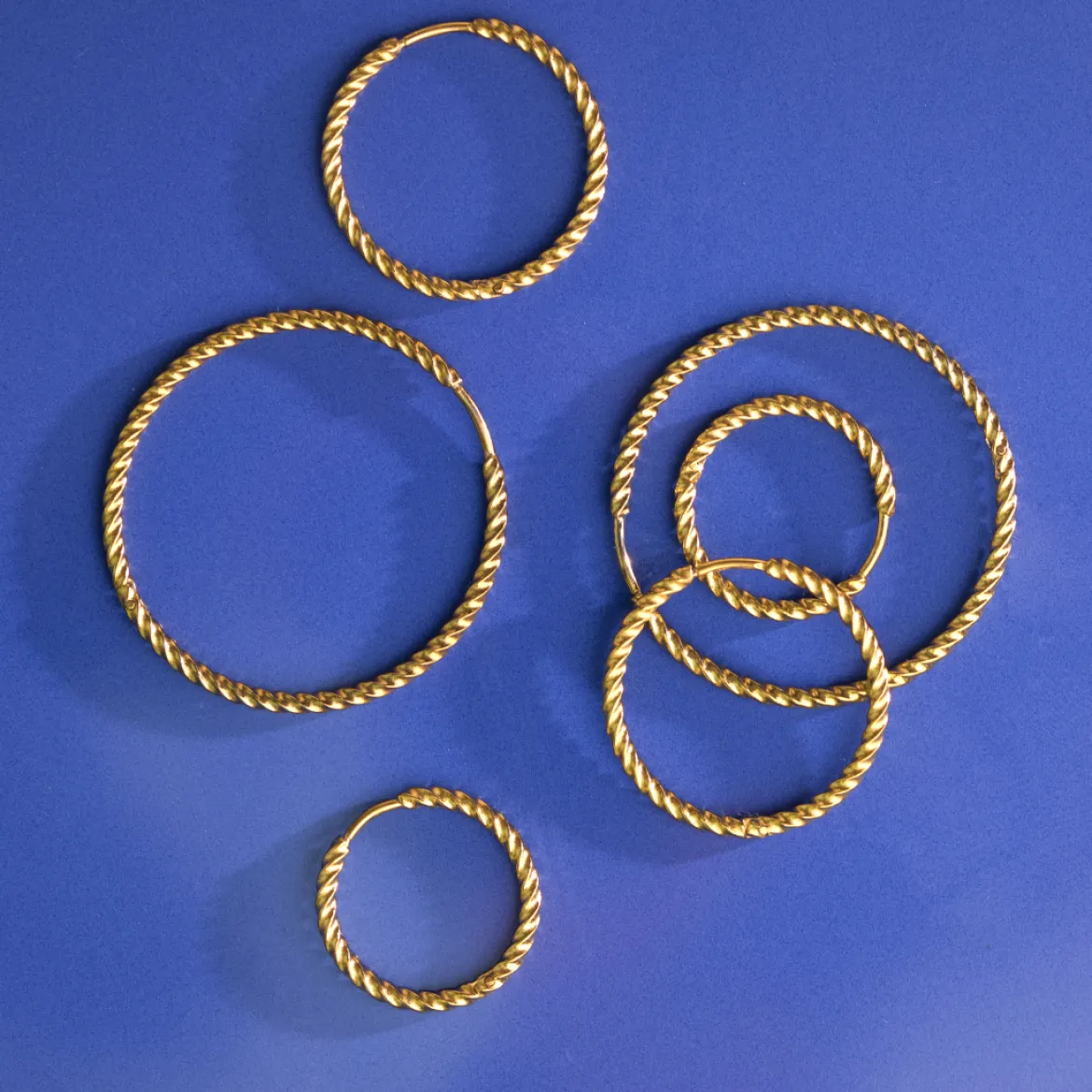 Twisted Hoops Large Gold