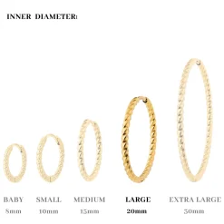 Twisted Hoops Large Gold