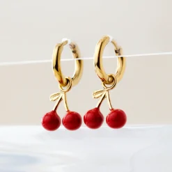 Very Cherry Hoop Set Baby Silber