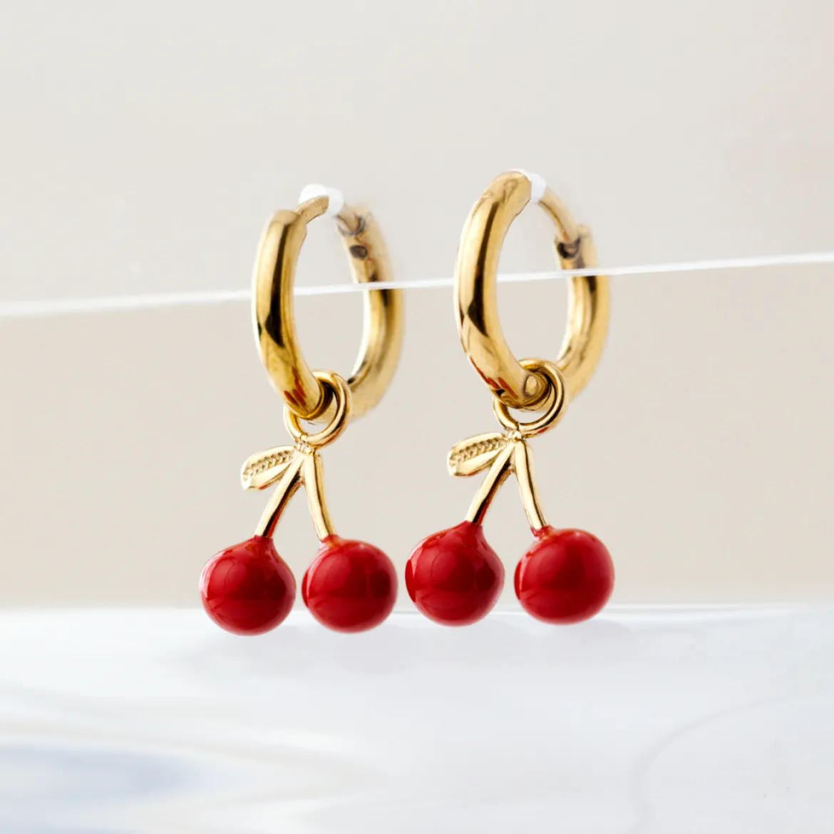 Very Cherry Hoop Set Baby Roségold