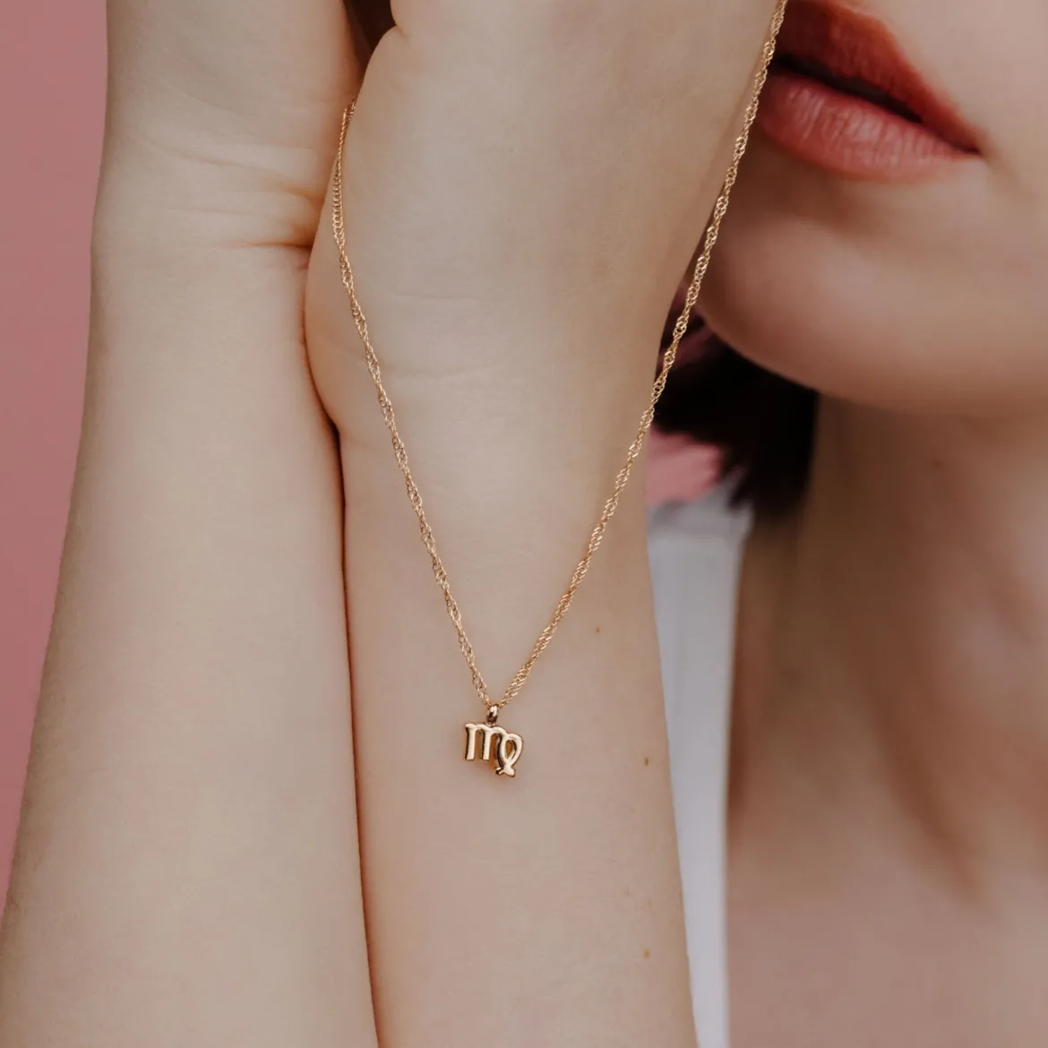 Virgo Bubble Necklace Roségold
