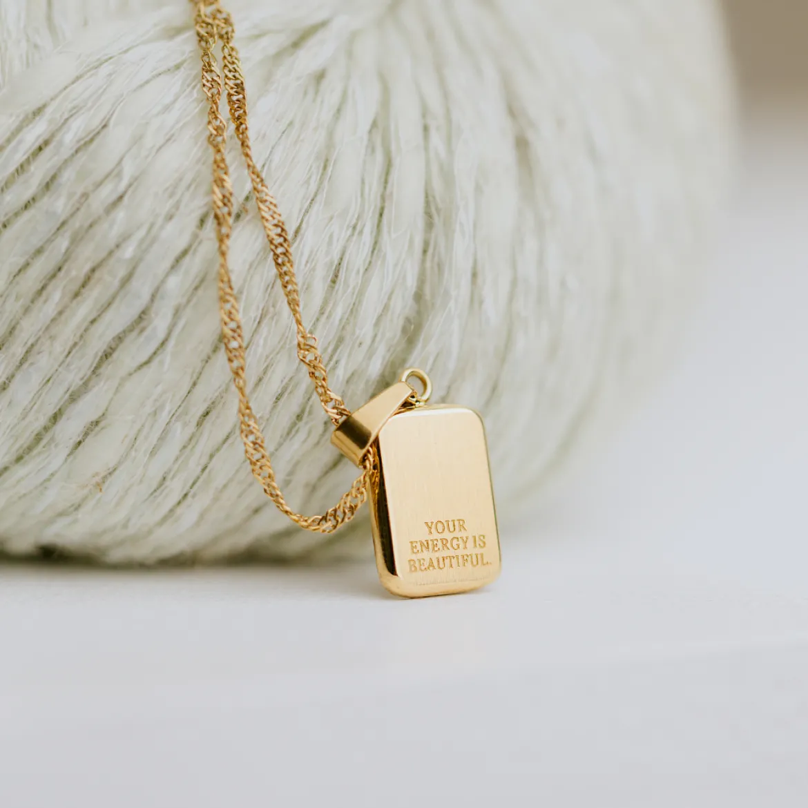 Your energy is beautiful Necklace Roségold
