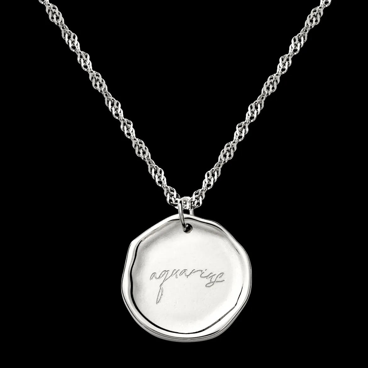 Zodiac Necklace – Aquarius / Wassermann Silber