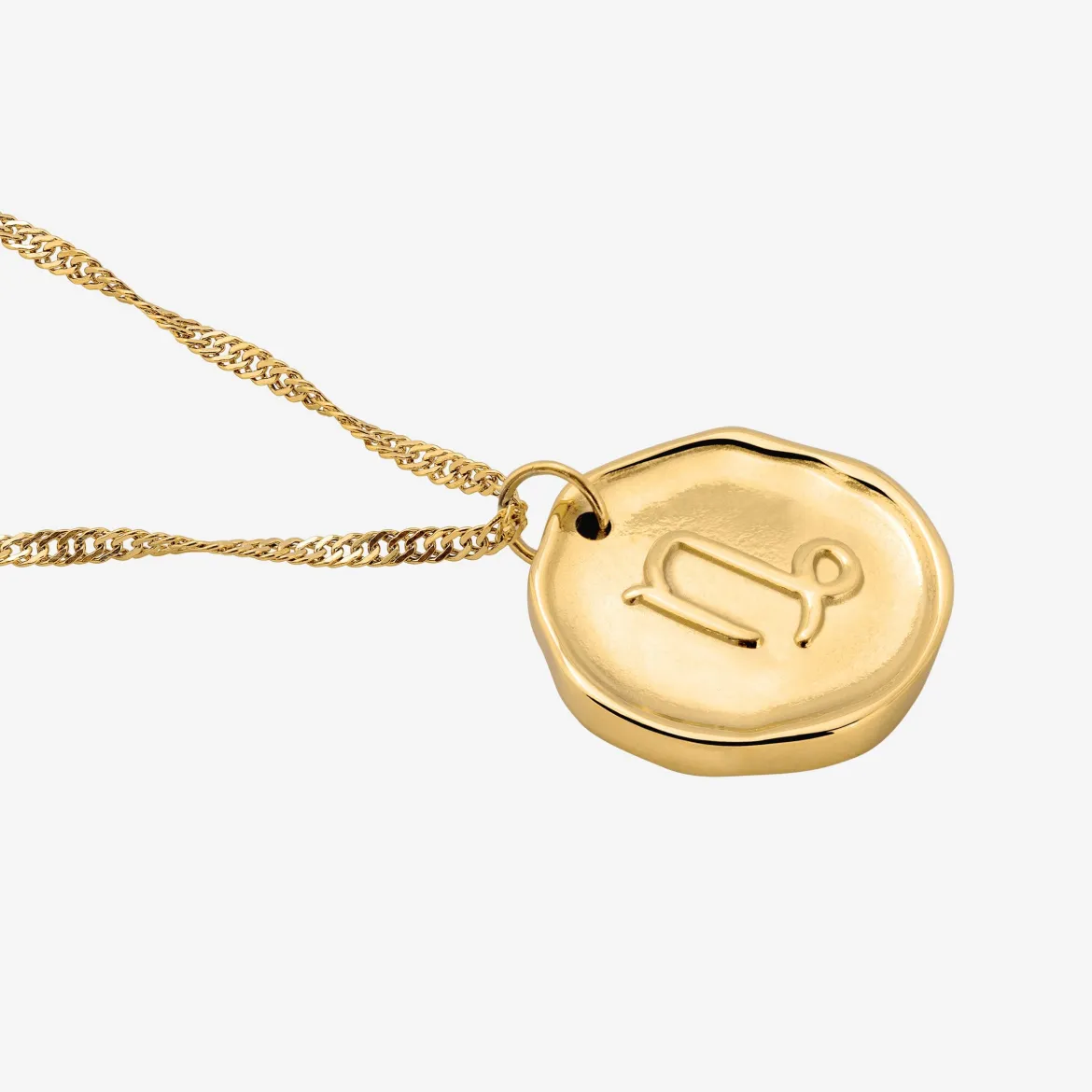Zodiac Necklace – Capricorn / Steinbock Gold