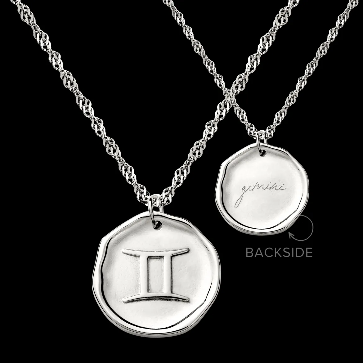 Zodiac Necklace – Gemini / Zwilling Silber
