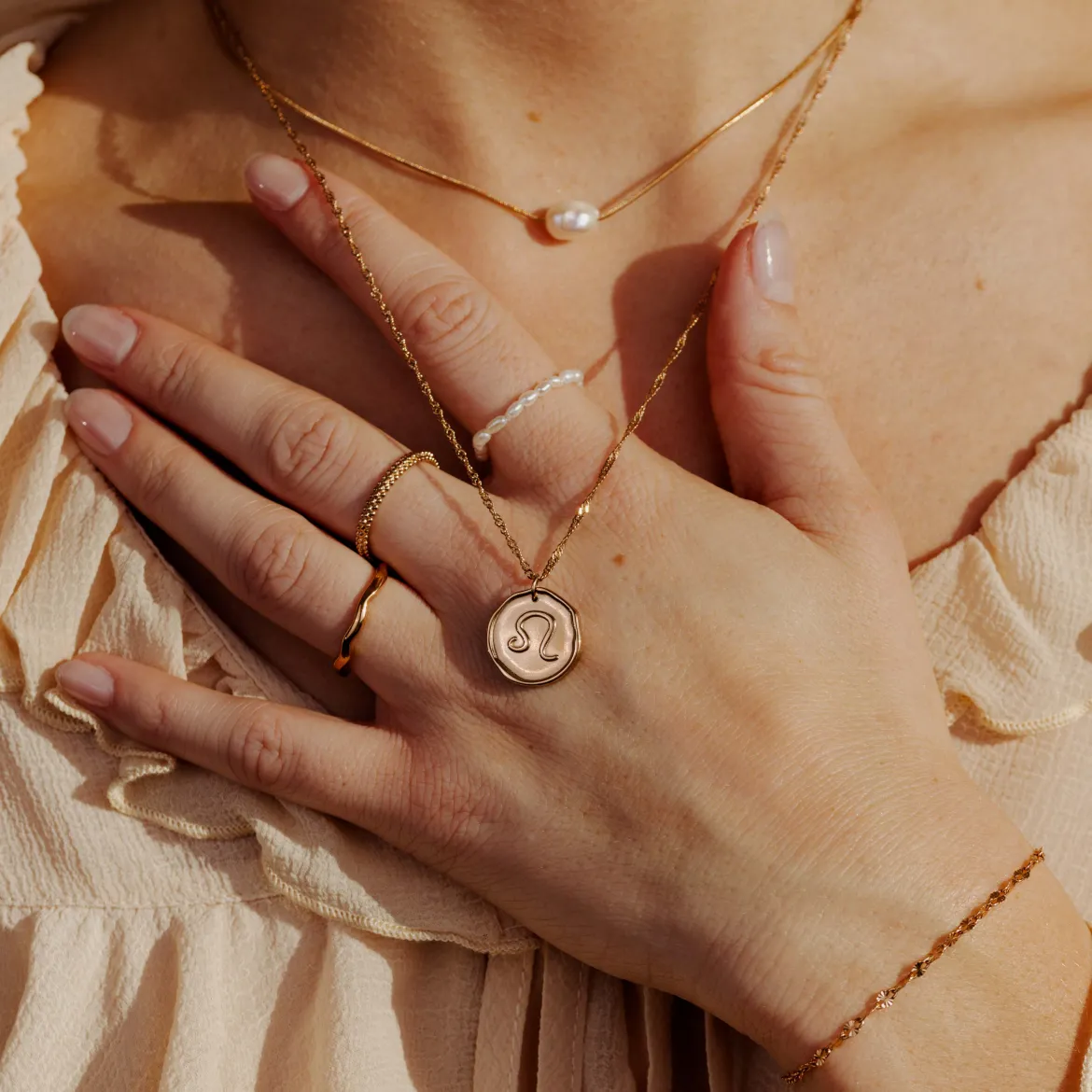 Zodiac Necklace – Leo / Löwe Roségold