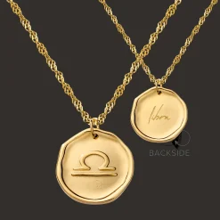 Zodiac Necklace – Libra / Waage Gold