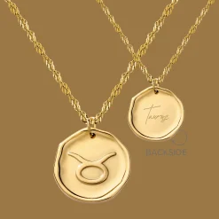 Zodiac Necklace Gold - Steinbock
