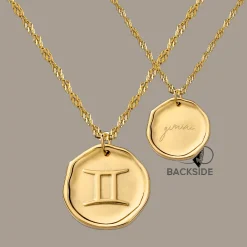 Zodiac Necklace Gold - Steinbock