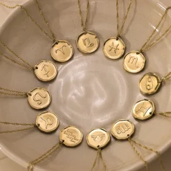 Zodiac Necklace Gold - Steinbock