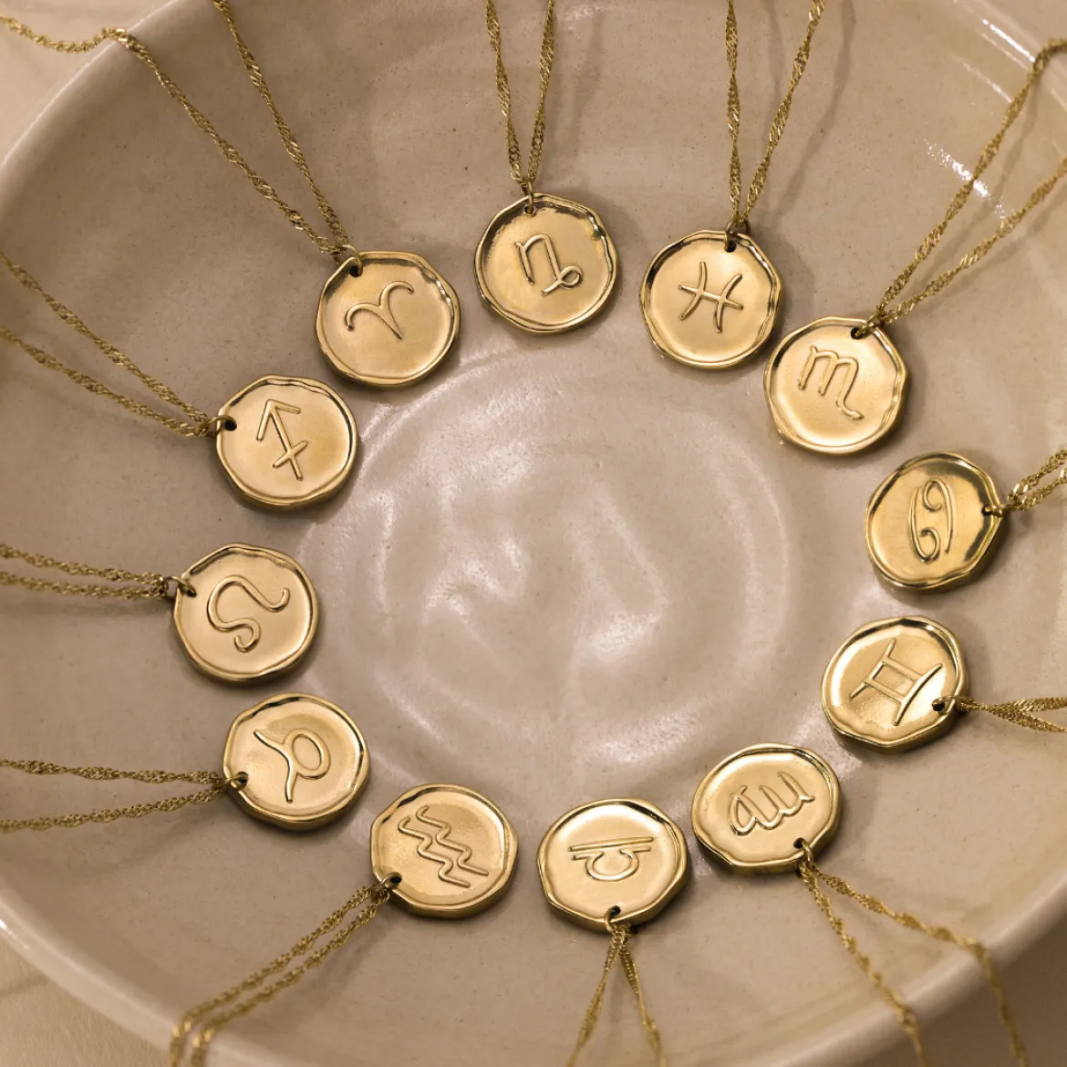 Zodiac Necklace Gold - Steinbock