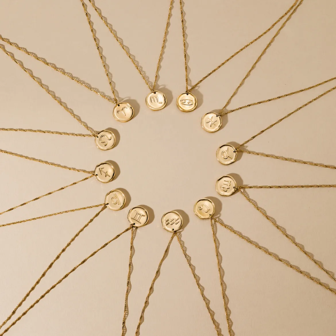 Zodiac Necklace Gold - Steinbock