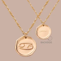 Zodiac Necklace Roségold - Steinbock